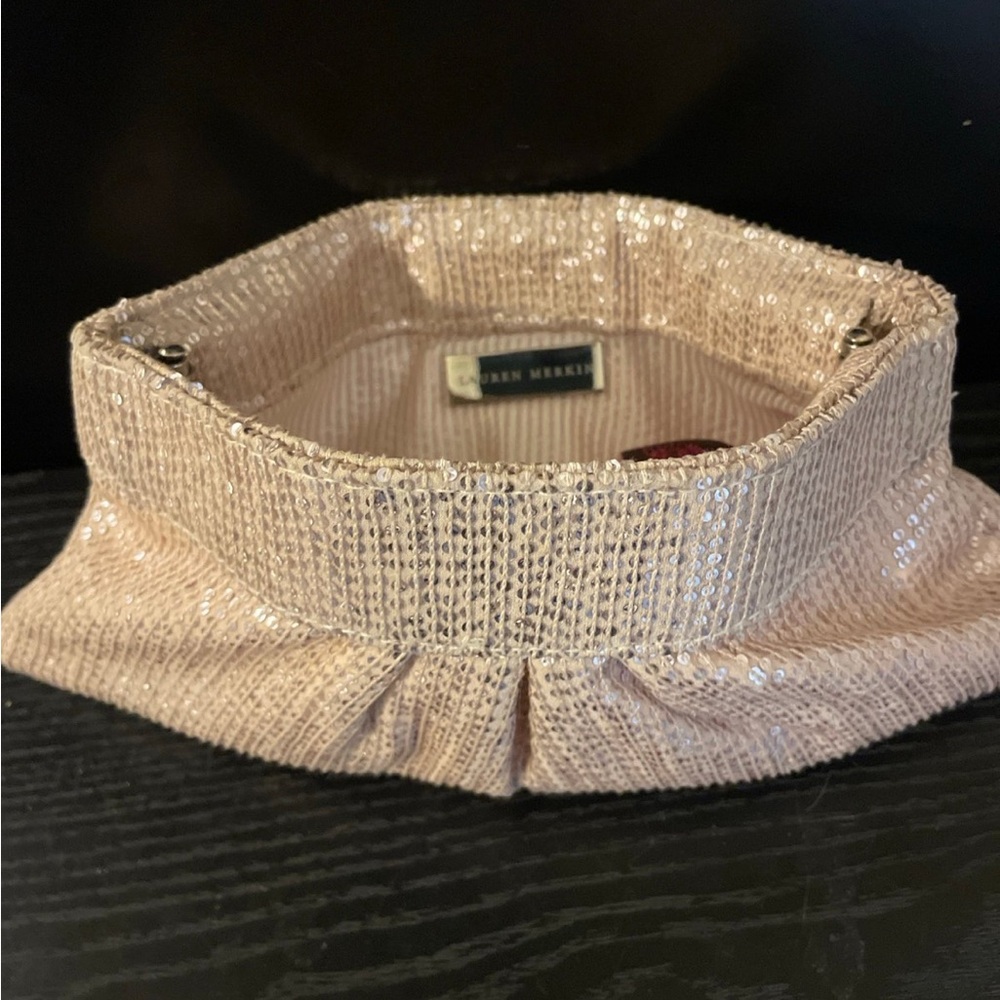 Lauren Merkin Palest Pink Louise Sequin Clutch